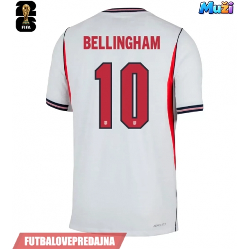 Lacne Muži Futbalové dres Anglicko Jude Bellingham #10 MS 2026 Krátky Rukáv - Domáci